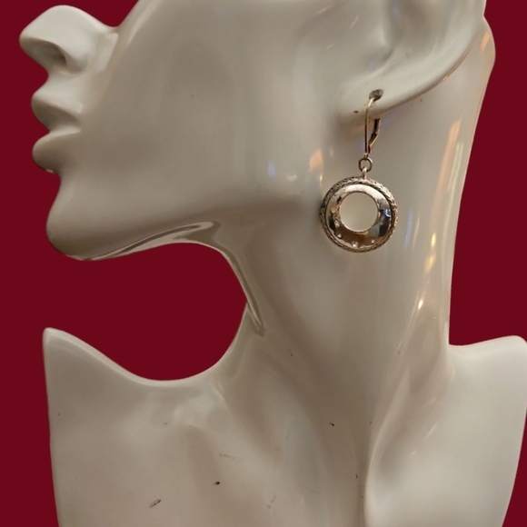 Vintage Jewelry - 3/$30 Vintage Mod Round Dangle Leverback Earrings